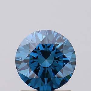 Tamaño de 1,00 quilates Forma redonda Fancy Vivid Blue Color Lab Grown Diamond IGI Certificado a precio al por mayor para hacer joyas elegantes - Product Image 1