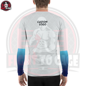 Créez votre propre rashguard MMA pour homme de haute qualité, personnalisé, imprimé, OEM ODM, à séchage rapide, manches longues, tissu 220g, couleurs personnalisées - Product Image 5