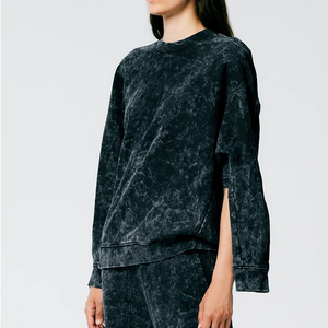 Nouveau sweat décontracté à manches longues et délavé à l'acide pour dames dernier style de sweat-shirts d'hiver chauds pour femmes - Product Image 5