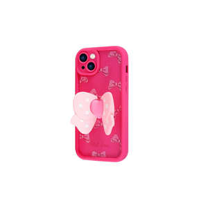 Funda de Silicona de Diseño Lujoso Rosa Moderna Personalizada para iPhone 15 Plus, Silicona Suave con Logotipo, Protección para la Cámara - Product Image 5