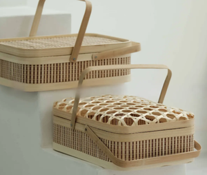 Caja de almacenamiento de bambú con tapa tejida-Acabado laminado natural, producto de Vietnam | VIET FARGIMEX - Product Image 4