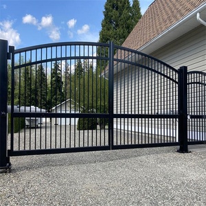 Portão de Ferro Forjado Deslizante de Metal Externo, Porta de Cerca de Aço Galvanizado - Product Image 2