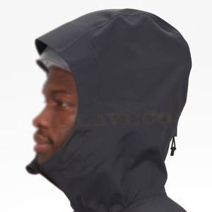 Veste Softshell d'extérieur pour hommes de Style High Street Utilisation hivernale Tissu en toile de grande taille avec col à capuche et motif de lettres - Product Image 4