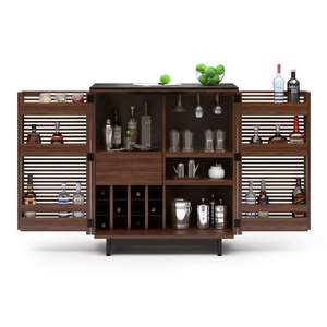 Meuble personnalisé Armoire de bar en bois Armoire de cuisine design moderne Aspect naturel pour la maison Hôtel Restaurant Café Bar Rangement - Product Image 5