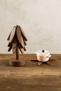 Ensemble de dessous-de-verre et de dessous-plat en bois artisanal de luxe |   Support pour Plats Chauds en Bois Naturel pour la Maison, l'Hôtel et le Restaurant - Product Image 3