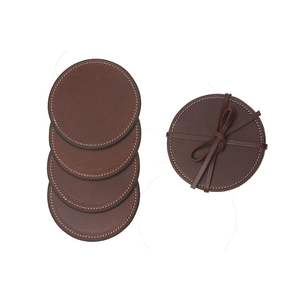 Elegant <b>drink</b> <b>coasters</b> made from thick leather with natural finished and upscale presentation charm - Product Image 6