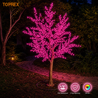 Maßgefertigter 110V-240V 250W Ra90 Rosa 3m Kunststoff Künstlicher Kirschblüten-LED-Lichtbaum IP65 Wasserdicht für Hochzeiten Weihnachten Außenbereich