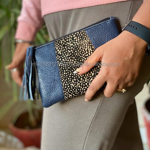 กระเป๋าหนังมีพู่พิมพ์ลายสัตว์ที่นำกลับมาใช้ใหม่มีเอกลักษณ์เฉพาะตัวกระเป๋าหนังขนสัตว์ขนาดเล็กกระเป๋าสตางค์ทันสมัยสำหรับผู้หญิง - Product Image 4