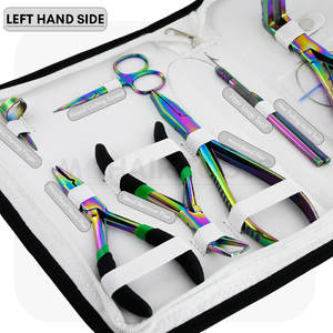 Professional Rainbow <b>Hair</b> <b>Extension</b> <b>Tool</b> Kit Stainless Steel Micro Ring Loop Installation <b>Tools</b> with Zipper Case - Product Image 2