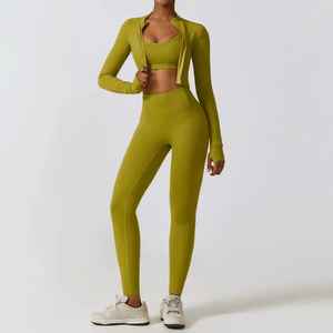 Conjunto de Yoga para Mujer, Nuevo Modelo 2026, Diseño Profesional, Transpirable, Talla XS, con Logotipo Frontal, Patrón Liso y Estampado, Venta al Por Mayor - Product Image 5