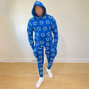 Survêtement d'hiver pour homme en coton 100% respirant avec capuche, doublure en polaire et caractéristiques coupe-vent - Meilleure vente, service OEM - Product Image 1