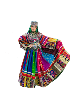 ชุดเดรสชีฟองแบบดั้งเดิมของผู้หญิงอัฟกานิสถาน ดีไซน์หรูหรา ปักลายดอกไม้ละเอียดอ่อน แขนยาว เป็นมิตรกับสิ่งแวดล้อม ระบายอากาศได้ดี เหมาะสำหรับโอกาสพิเศษ - Product Image 1