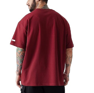 เสื้อยืดโอเวอร์ไซส์สำหรับผู้ชายเสื้อยืดผ้าคอตตอน GSM ขนาดใหญ่สำหรับผู้ชาย - Product Image 4