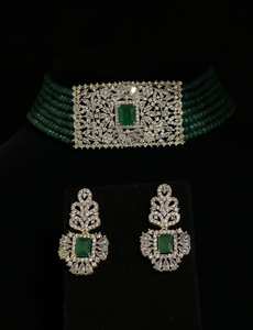 Ngọc lục bảo tự nhiên Ruby và Rose Quartz rạng rỡ cur đá quý tự nhiên đá Vòng cổ Brass Vòng cổ đa màu sắc phụ nữ đồ trang sức - Product Image 3