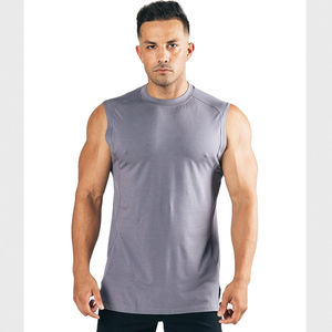 Camisetas sin mangas de entrenamiento informales para hombre, camisetas de gimnasio de punto transpirables más vendidas, camisetas lisas al por mayor para chicos, OEM de tarifa al por mayor - Product Image 1