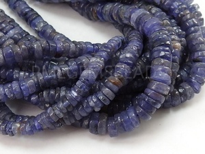 Blue Tanzanite Smooth <b>Heishi</b> Tyre <b>Beads</b> Handmade 100% Natural Loose Stone 16 Inch Strand Direct Wholesaler Supplies - Product Image 4