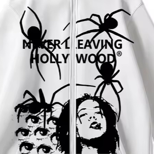 เสื้อสเวตเตอร์มีฮู้ดสำหรับผู้ชายเสื้อมีฮู้ดพิมพ์ลายสกรีนผ้าฝ้ายแบบยาวทุกขนาด - Product Image 4