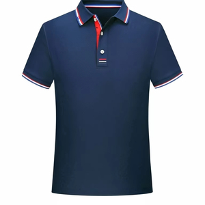 Polo pour hommes en coton respirant, décontracté, à manches courtes, confortable et élégant, vêtements de bureau, de golf, vêtements de mode quotidiens - Product Image 2