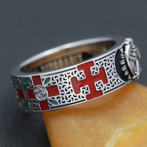 Vintage Shriners Scottish <b>Mason</b> Masonic 32 Degree Sterling Silver <b>Ring</b> Masonic Solid Sterling Silver <b>Ring</b> Masonic Embroidered - Product Image 3