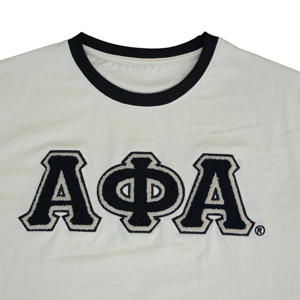 Vente en gros de t-shirts haut de gamme Alpha Phi Alpha personnalisés pour hommes fabriqués avec des lettres grecques brodées et un motif de style fraternité - Product Image 3