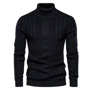 <b>Men</b> Long Sleeve Turtleneck Sweater Casual Business Knit Top - Product Image 3