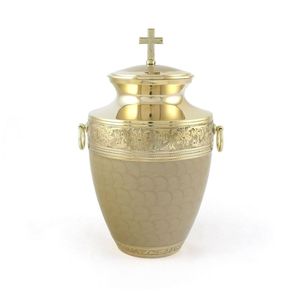 Grande urne de crémation en métal pour adultes conçue pour contenir les cendres en toute sécurité et préserver les souvenirs avec dignité et respect - Product Image 3