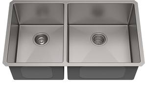 Fregadero de doble cuenco de acero inoxidable 304 hecho a mano TRIHO resistente a los arañazos con sistema de drenaje fácil para cocinas domésticas - Product Image 2