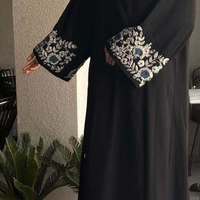 Abaya de luxe de qualité supérieure pour adultes, techniques artisanales de cristal, vêtements musulmans traditionnels en soie, accessoires, manches longues