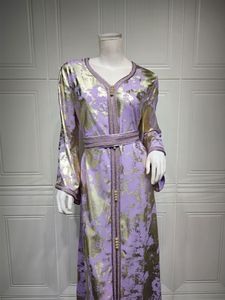 Vintage 2023 Dubai Arabic Gowns Abaya <b>Kaftan</b> Marocain Middle East Muslim Women Long Sleeves Printed Dress Embroidered Silk - Product Image 5