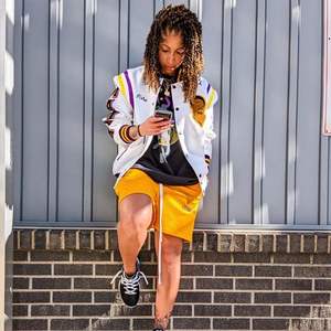 2025-26 High Demand Varsity <b>Jacket</b> <b>Women</b> - Wholesale Price Hot Sale Stylish Cropped Design with Custom <b>Embroidered</b> Patches - Product Image 4