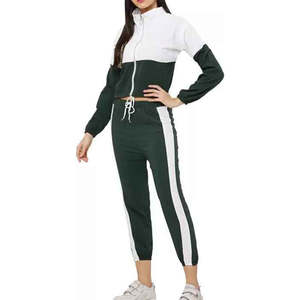 Survêtement à manches longues pour femmes Noir Slim Fit 100% Coton Polaire Survêtement à impression personnalisée Pullover Sports Track Suits pour femmes - Product Image 1
