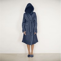 100% Albornoz de algodón suave transpirable de manga larga de lujo Unisex Loungewear Casual Hotel-friendly bata Servicio OEM