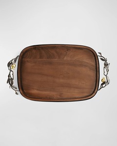 Plateau de service en bois avec poignée élégante Parfait pour les collations au thé et au café Idéal pour la table à manger de la cuisine et la décoration intérieure - Product Image 1