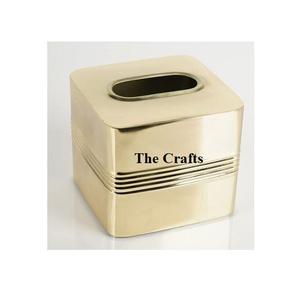 Caja de almacenamiento de servilletas y pañuelos dorados de aluminio a granel, accesorio de Metal de diseño más nuevo con calidad exclusiva - Product Image 6