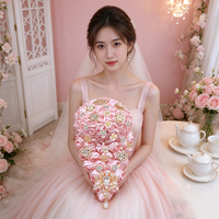 Buket Bunga Pengantin Mewah Custom untuk Panggung Utama Pernikahan
