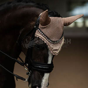 หมวกคลุมหูม้าถักสีทึบวัสดุคงทนดีไซน์ล่าสุด - Product Image 2