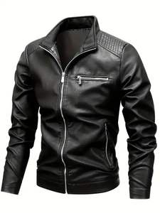 Chaquetas de cuero genuino vintage clásico: una durabilidad básica de moda clásica atemporal elegancia elegante moda mate brillante - Product Image 2