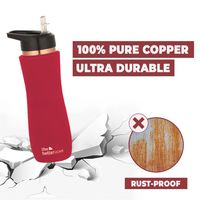 Bouteille isotherme en cuivre pur à 100 %, écologique, isolation sous vide, 12-24h, bouteille à boire ayurvédique HF