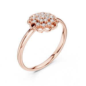 Anillo Solitario de Diamante Cultivado en Laboratorio, Redondo, en Oro Blanco de 14K para Mujer |   Ropa de Uso Diario |   Diamante Cultivado Nuevo Certificado por IGI de 0.09 Ct - Product Image 4