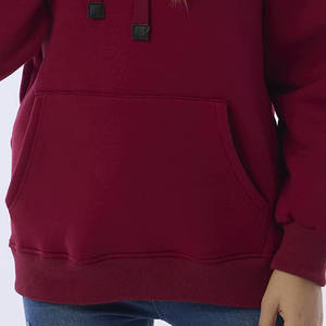 Plus Basic Oversize Knitted Sweatshirt Invierno Otoño Anti-Shrink Grey Pullover Hoodies para mujer Custom Logo Women Hoodies - Product Image 5