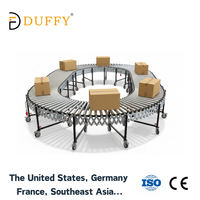 Système de convoyeur télescopique portable et flexible, hauteur réglable, solution mobile de tri de marchandises en entrepôt avec rouleaux extensibles