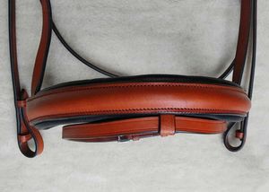 High Demand Tan London Brida ecuestre de cuero sueco Equipo de equitación de Carreras de Caballos de calidad premium con Riendas de tela... - Product Image 4