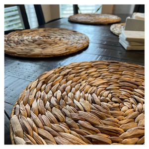 Platos de Servir Redondos de Jacinto de Agua Tejidos a Mano, Ecológicos, Naturales, Modernos, para Regalos Empresariales - Product Image 4