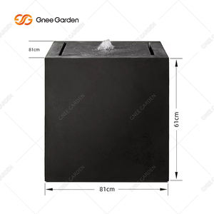 Ready Black Aluminum Modern Weather Resistant Easy Install Water Curtain Fountain Plug-in Outdoor Backyard Pond Water Feature - Product Image 5