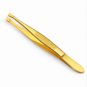 Pinzas Profesionales de Acero Inoxidable de Primera Calidad para Cejas, Punta Inclinada, Ligeras, Herramienta de Belleza para Depilación de Precisión - Product Image 1