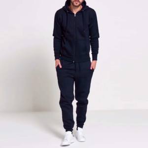 66% coton 34% polyester université Standard Tech polaire survêtement solide à capuche Logo Design élastique dessin Fit vêtements de sport - Product Image 4