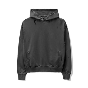 Dernier Vintage French Terry Distressed Pull à capuche pour hommes Hot Fashion Acid Wash Sweatshirts Vêtements personnalisés en gros - Product Image 6