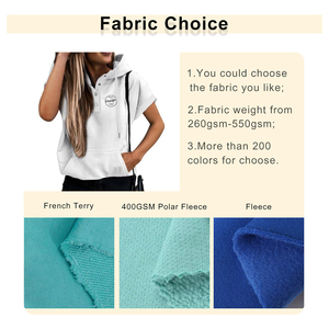 เสื้อกันหนาวแขนสั้นผ้าเกล็ดปลาเทอร์รี่สำหรับผู้หญิง280GSM โลโก้ปักตามสั่งสำหรับฤดูหนาววางไหล่ - Product Image 5