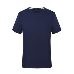 T-shirt à col rond et manches courtes, logo imprimé personnalisé, uniforme de travail, couleur unie, chemise publicitaire vierge, groupe culturel - Product Image 3