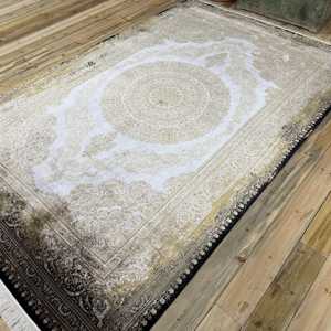 Tapis turc en laine écologique traditionnel de 6,4 x 9,9 pieds, grand format, patchwork vintage, avec envers en latex, noir - Product Image 3